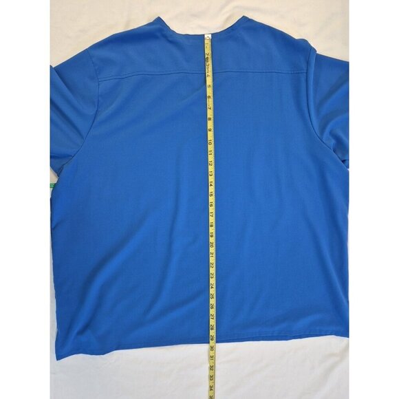 JOCKEY Unisex 2X Scrub Top & Bottom Set Wrinkle Resistant V-Neck Royal Blue - Picture 9 of 16